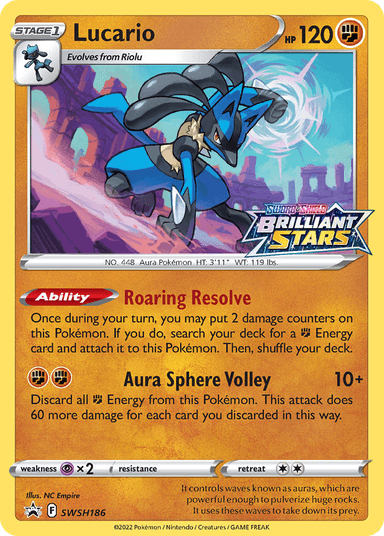 Carta Lucario SWSH186/307 do set SWSH Black Star Promos — Pokémon TCG | Bynx