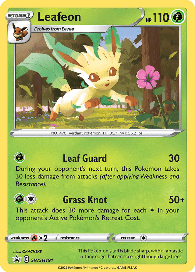 Carta Leafeon SWSH191/307 do set SWSH Black Star Promos — Pokémon TCG | Bynx