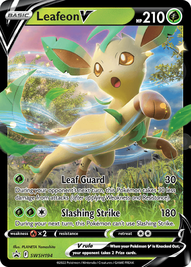 Carta Leafeon V SWSH194/307 do set SWSH Black Star Promos — Pokémon TCG | Bynx