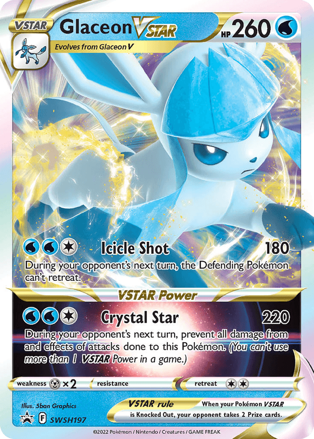 Carta Glaceon VSTAR SWSH197/307 do set SWSH Black Star Promos — Pokémon TCG | Bynx