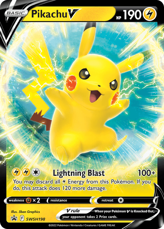 Carta Pikachu V SWSH198/307 do set SWSH Black Star Promos — Pokémon TCG | Bynx