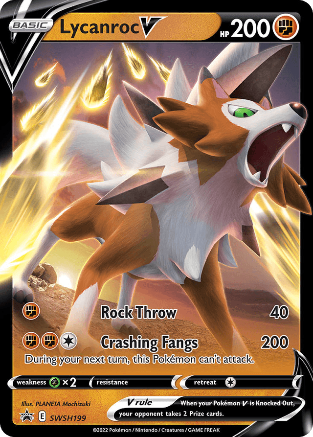 Carta Lycanroc V SWSH199/307 do set SWSH Black Star Promos — Pokémon TCG | Bynx