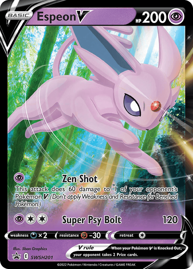 Carta Espeon V SWSH201/307 do set SWSH Black Star Promos — Pokémon TCG | Bynx