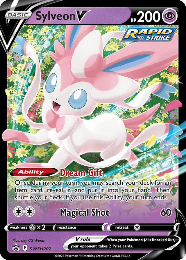Carta Sylveon V SWSH202/307 do set SWSH Black Star Promos — Pokémon TCG | Bynx