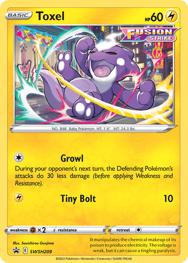 Carta Toxel SWSH209/307 do set SWSH Black Star Promos — Pokémon TCG | Bynx