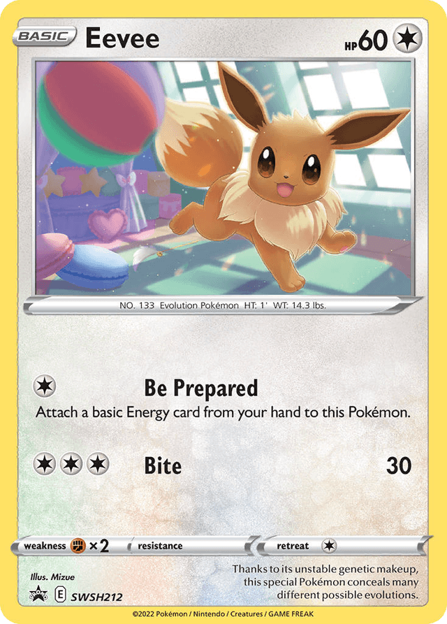 Carta Eevee SWSH212/307 do set SWSH Black Star Promos — Pokémon TCG | Bynx