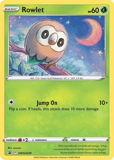 Carta Rowlet SWSH220/307 do set SWSH Black Star Promos — Pokémon TCG | Bynx