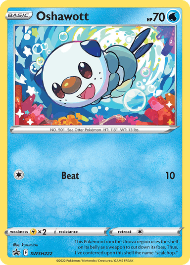 Carta Oshawott SWSH222/307 do set SWSH Black Star Promos — Pokémon TCG | Bynx