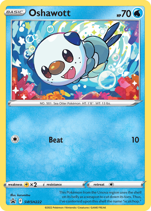 Carta Oshawott SWSH222/307 do set SWSH Black Star Promos — Pokémon TCG | Bynx