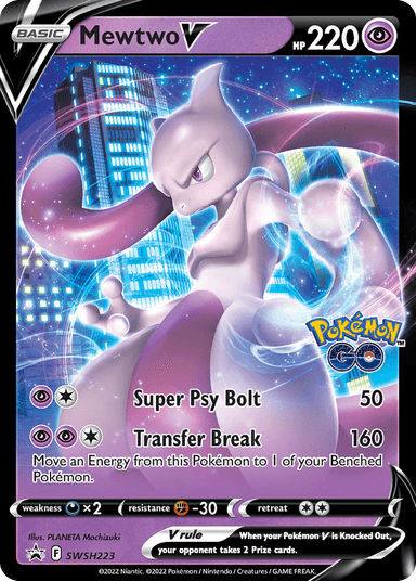 Carta Mewtwo V SWSH223/307 do set SWSH Black Star Promos — Pokémon TCG | Bynx