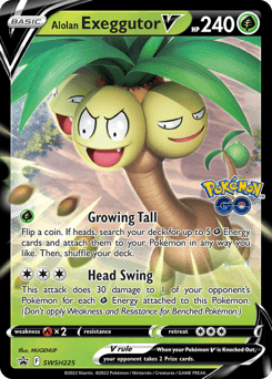 Alolan Exeggutor V SWSH225 — SWSH Black Star Promos