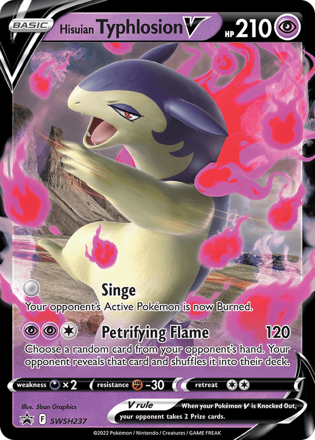 Carta Hisuian Typhlosion V SWSH237/307 do set SWSH Black Star Promos — Pokémon TCG | Bynx