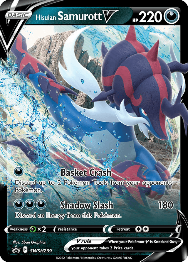 Carta Hisuian Samurott V SWSH239/307 do set SWSH Black Star Promos — Pokémon TCG | Bynx