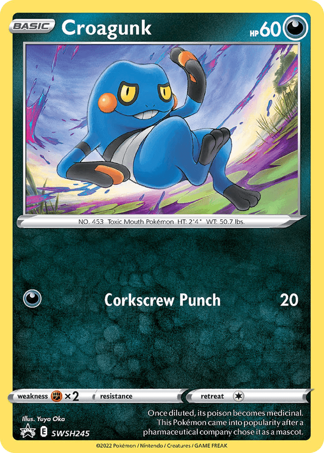Carta Croagunk SWSH245/307 do set SWSH Black Star Promos — Pokémon TCG | Bynx