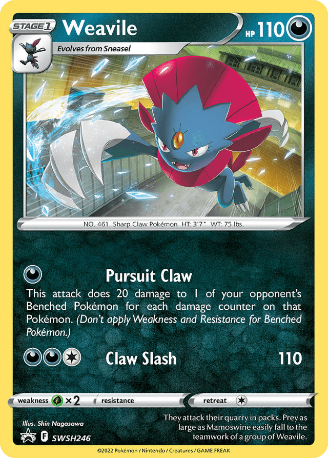 Carta Weavile SWSH246/307 do set SWSH Black Star Promos — Pokémon TCG | Bynx