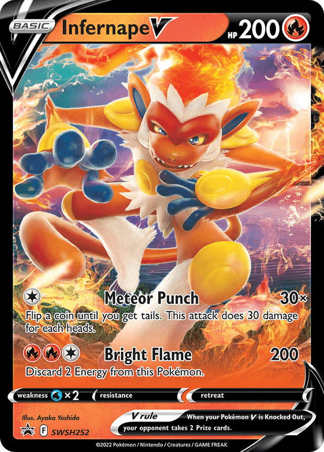Carta Infernape V SWSH252/307 do set SWSH Black Star Promos — Pokémon TCG | Bynx