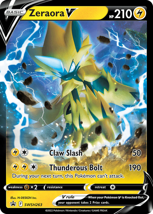 Carta Zeraora V SWSH263/307 do set SWSH Black Star Promos — Pokémon TCG | Bynx
