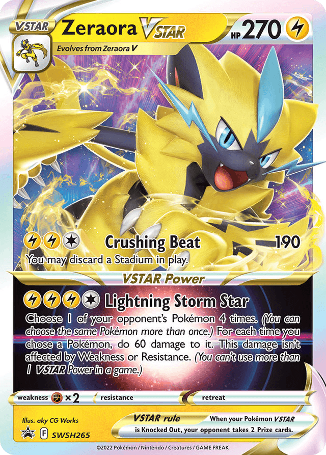 Carta Zeraora VSTAR SWSH265/307 do set SWSH Black Star Promos — Pokémon TCG | Bynx