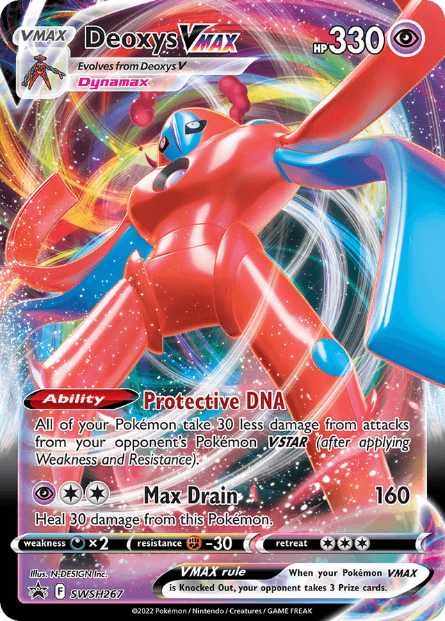 Carta Deoxys VMAX SWSH267/307 do set SWSH Black Star Promos — Pokémon TCG | Bynx