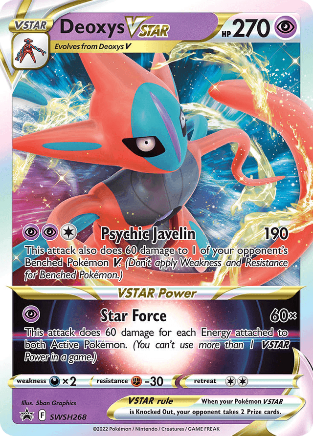 Carta Deoxys VSTAR SWSH268/307 do set SWSH Black Star Promos — Pokémon TCG | Bynx