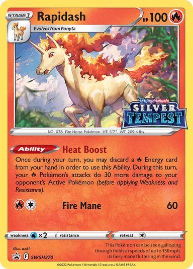 Carta Rapidash SWSH270/307 do set SWSH Black Star Promos — Pokémon TCG | Bynx