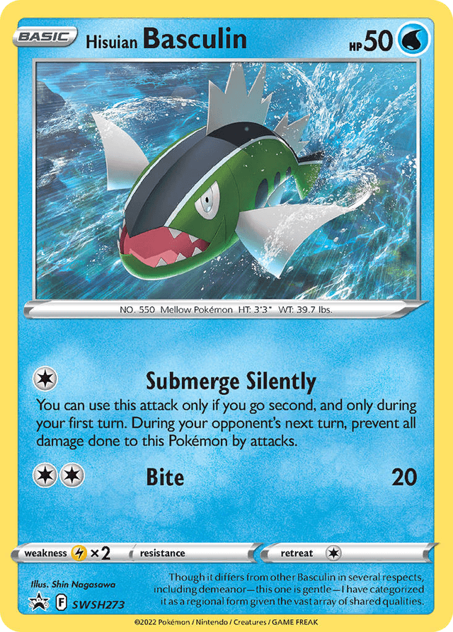 Carta Hisuian Basculin SWSH273/307 do set SWSH Black Star Promos — Pokémon TCG | Bynx