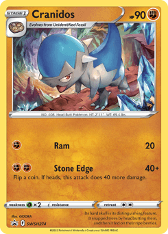 Cranidos SWSH274 — SWSH Black Star Promos