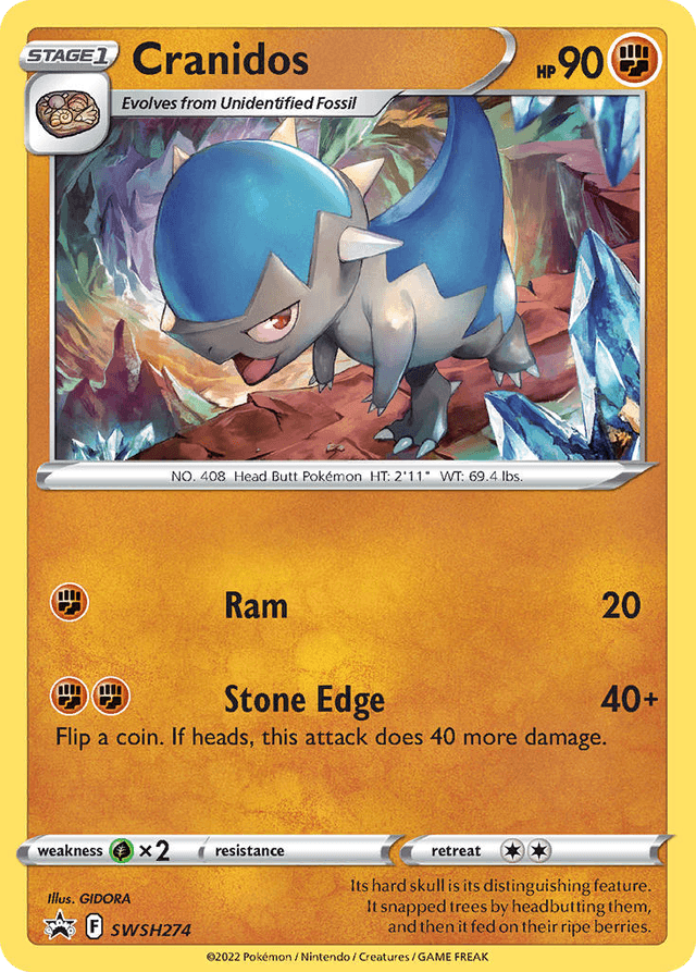 Carta Cranidos SWSH274/307 do set SWSH Black Star Promos — Pokémon TCG | Bynx