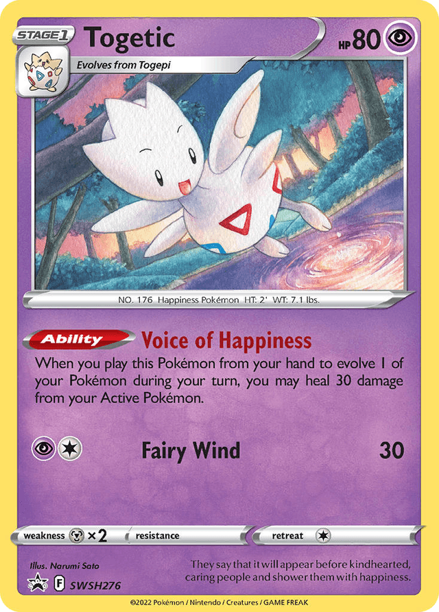 Carta Togetic SWSH276/307 do set SWSH Black Star Promos — Pokémon TCG | Bynx