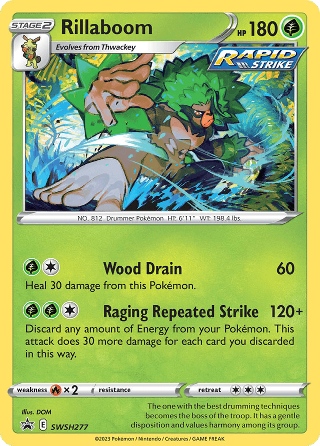 Carta Rillaboom SWSH277/307 do set SWSH Black Star Promos — Pokémon TCG | Bynx