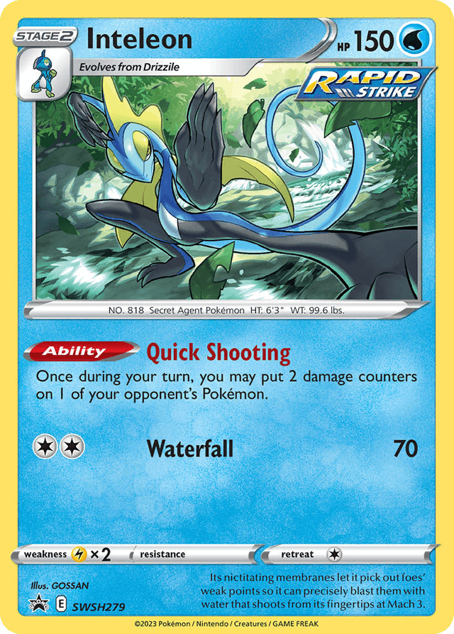 Carta Inteleon SWSH279/307 do set SWSH Black Star Promos — Pokémon TCG | Bynx