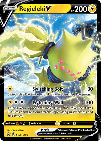Carta Regieleki V SWSH280/307 do set SWSH Black Star Promos — Pokémon TCG | Bynx