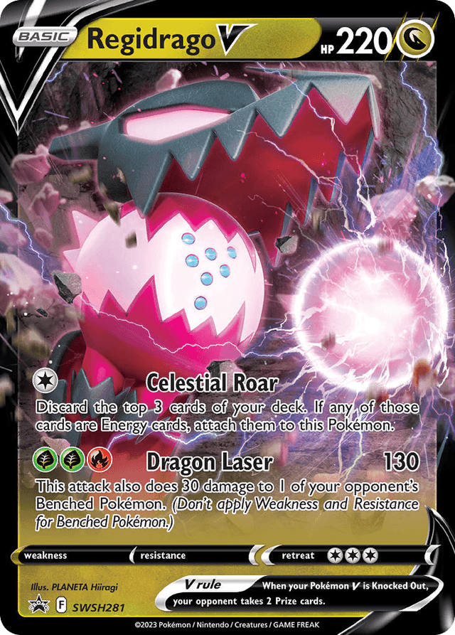 Carta Regidrago V SWSH281/307 do set SWSH Black Star Promos — Pokémon TCG | Bynx