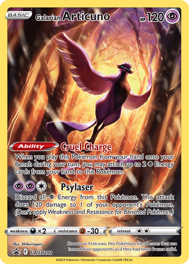 Carta Galarian Articuno SWSH282/307 do set SWSH Black Star Promos — Pokémon TCG | Bynx