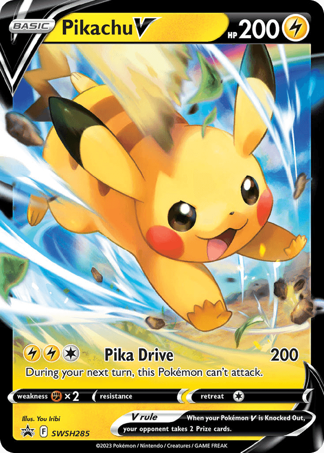 Carta Pikachu V SWSH285/307 do set SWSH Black Star Promos — Pokémon TCG | Bynx