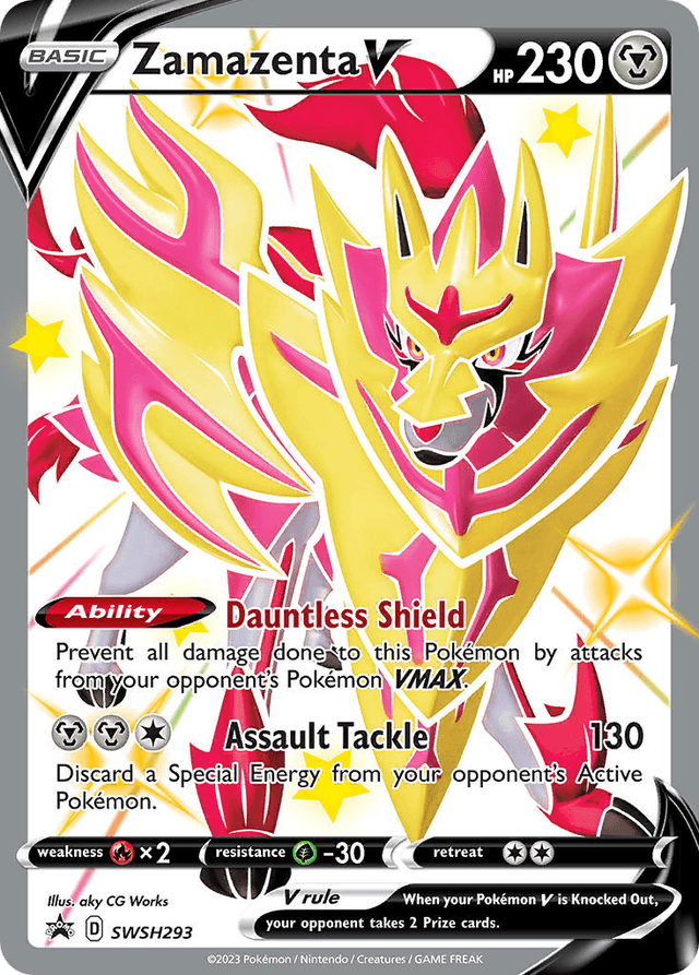 Carta Zamazenta V SWSH293/307 do set SWSH Black Star Promos — Pokémon TCG | Bynx