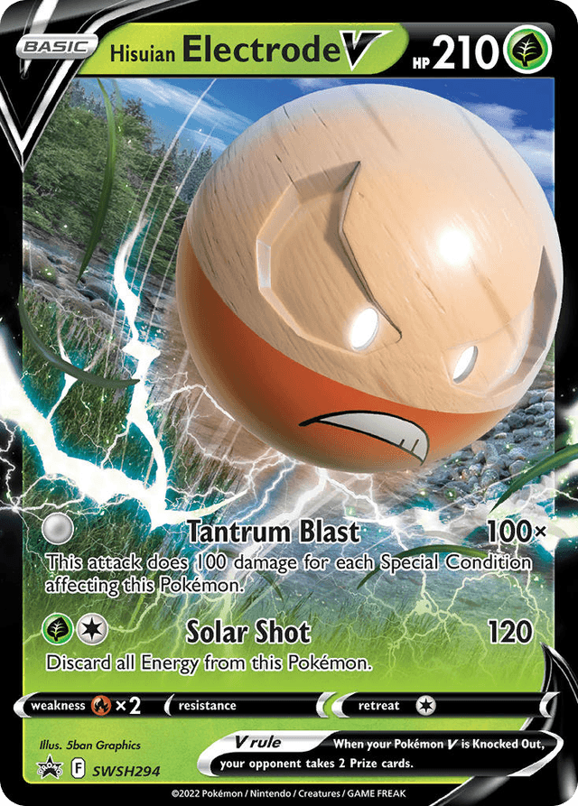 Carta Hisuian Electrode V SWSH294/307 do set SWSH Black Star Promos — Pokémon TCG | Bynx