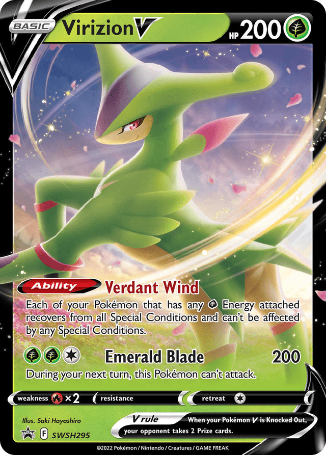 Carta Virizion V SWSH295/307 do set SWSH Black Star Promos — Pokémon TCG | Bynx