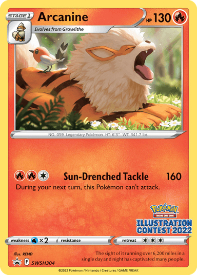 Carta Arcanine SWSH304/307 do set SWSH Black Star Promos — Pokémon TCG | Bynx