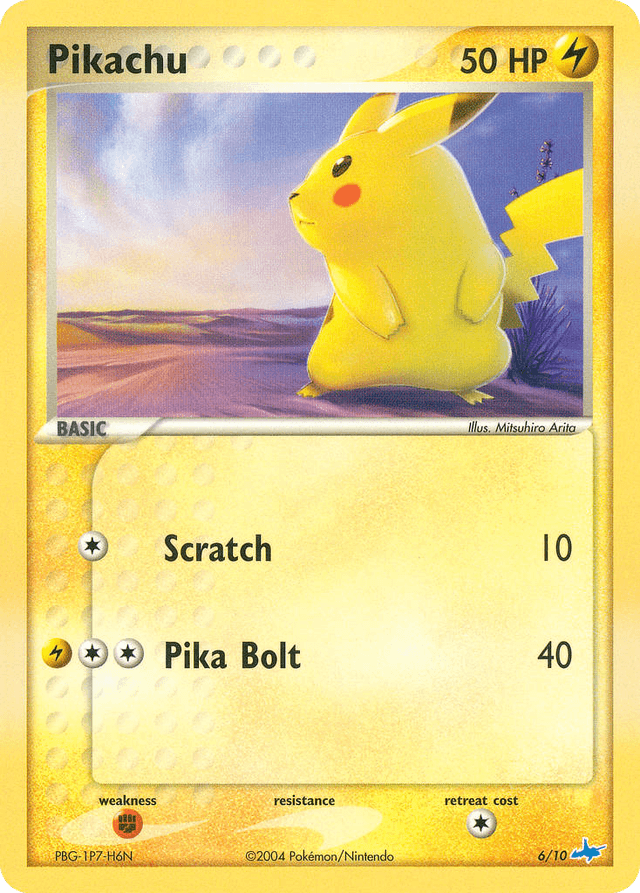 Carta Pikachu 6/10 do set EX Trainer Kit Latios — Pokémon TCG | Bynx