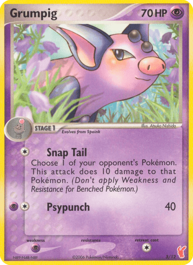 Carta Grumpig 3/12 do set EX Trainer Kit 2 Plusle — Pokémon TCG | Bynx
