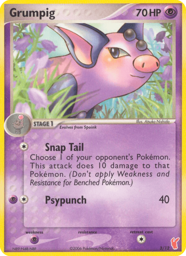 Carta Grumpig 3/12 do set EX Trainer Kit 2 Plusle — Pokémon TCG | Bynx