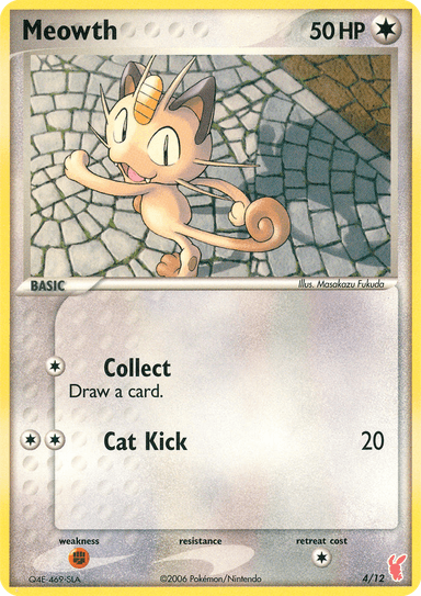 Carta Meowth 4/12 do set EX Trainer Kit 2 Plusle — Pokémon TCG | Bynx