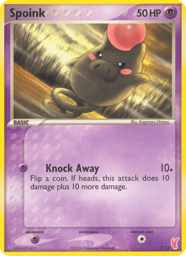 Carta Spoink 7/12 do set EX Trainer Kit 2 Plusle — Pokémon TCG | Bynx