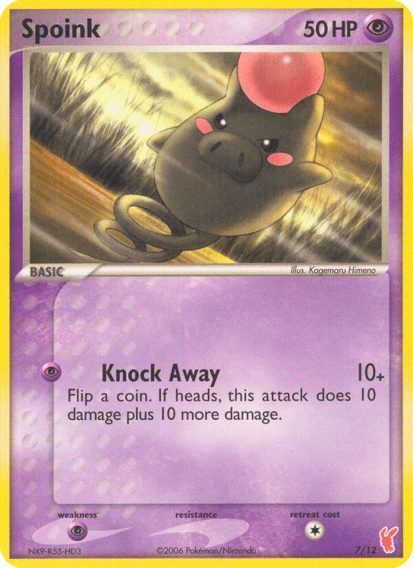 Carta Spoink 7/12 do set EX Trainer Kit 2 Plusle — Pokémon TCG | Bynx