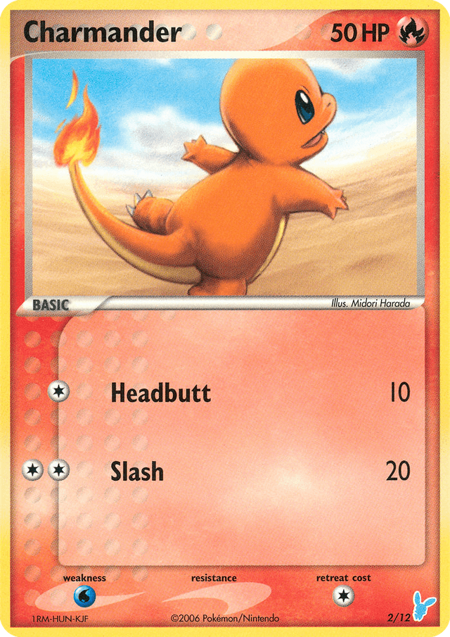Carta Charmander 2/12 do set EX Trainer Kit 2 Minun — Pokémon TCG | Bynx