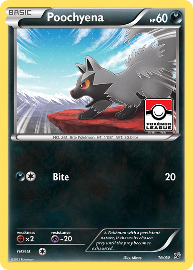 Carta Poochyena 16/39 do set Kalos Starter Set — Pokémon TCG | Bynx