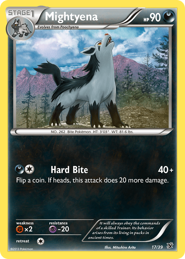 Carta Mightyena 17/39 do set Kalos Starter Set — Pokémon TCG | Bynx