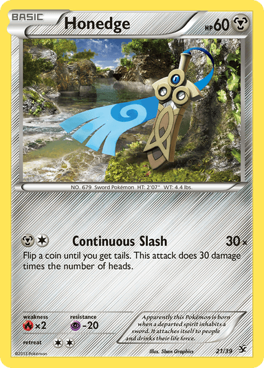 Carta Honedge 21/39 do set Kalos Starter Set — Pokémon TCG | Bynx