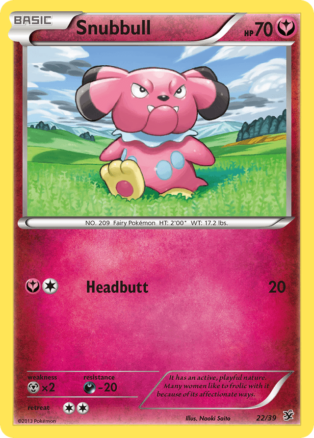 Carta Snubbull 22/39 do set Kalos Starter Set — Pokémon TCG | Bynx